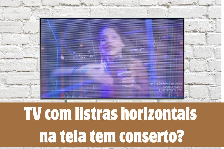 tv com listras horizontais